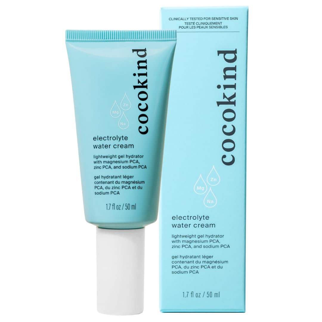 Cocokind Electrolyte Water Cream | Lightweight Water Gel Moisturizer | Balanced Hydrating Day Cream for All Skin Types | 1.7 Fl Oz