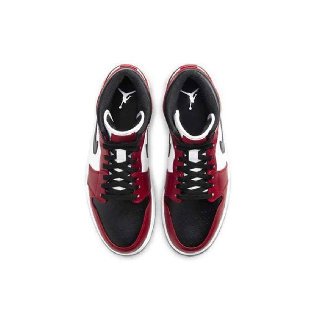 Nike Mens Air Jordan 1 Mid "Chicago Black Toe" Basketball Sneakers (11.5)