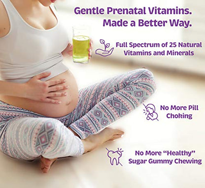 Rootd - Powder Prenatal Vitamin - Pregnancy Multivitamin with 25 Vitamins & Minerals A, C, D, E