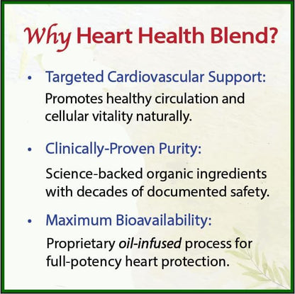Bodymune Heart Health Blend Cholesterol Support – Organic Cardiovascular & Circulation Supplement – with Green Tea, Pomegranate & Black Seed Oil – 30Capsules – USDA Organic, Vegan