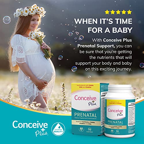 CONCEIVE PLUS Prenatal Vitamins for Women - DHA, Choline + Folate, Healthy Pregnancy