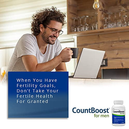 CountBoost for Men - Male Fertility Supplement to Support Count - with Ashwagandha, Maca