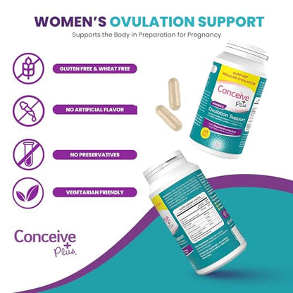 CONCEIVE PLUS Womens Ovulation Support - PCOS Supplement for Fertility
