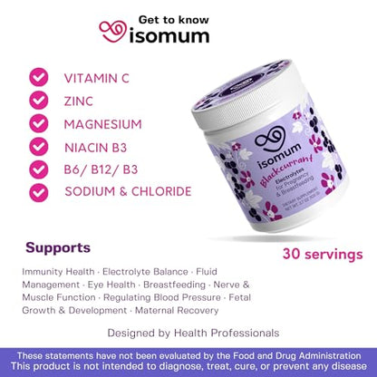 ISOMUM Electrolytes: Pregnancy & Postpartum Support - Immunity, Lactation, Energy Drink