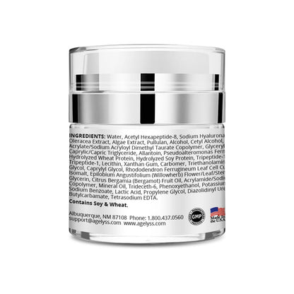 Agelyss Anti-Aging Cream With Pepha-Tight - For Wrinkles & Fine Lines - Paraben-Free, Cruelty-Free, Vegan - 1 fl oz. - Pack of 1