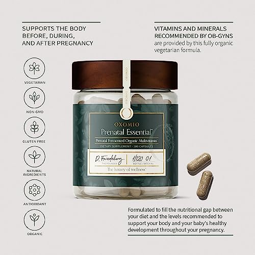 OXOMIO - Prenatal Essential - Prenatal Fermented Organic Multivitamin Higher bioavailability