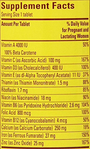 Nature Made Prenatal Multi, 250 Tablets, Folic Acid + 17 Prenatal Vitamins & Minerals