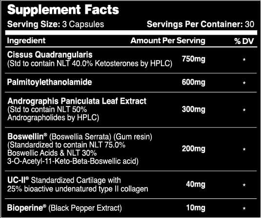 Leviathan Nutrition Joint Support | Helps Repair & Restore Joints for Comfort Mobility, Flexibility, Strength & Joint Health with Boswellia for Hands Back Knee and Joints for Men & Women - 90 Capsules