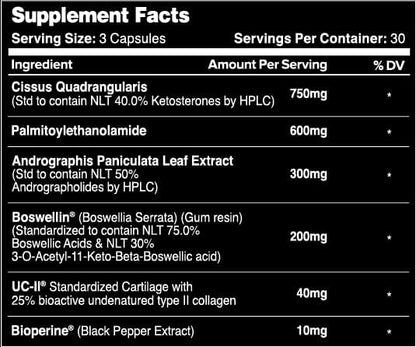Leviathan Nutrition Joint Support | Helps Repair & Restore Joints for Comfort Mobility, Flexibility, Strength & Joint Health with Boswellia for Hands Back Knee and Joints for Men & Women - 90 Capsules