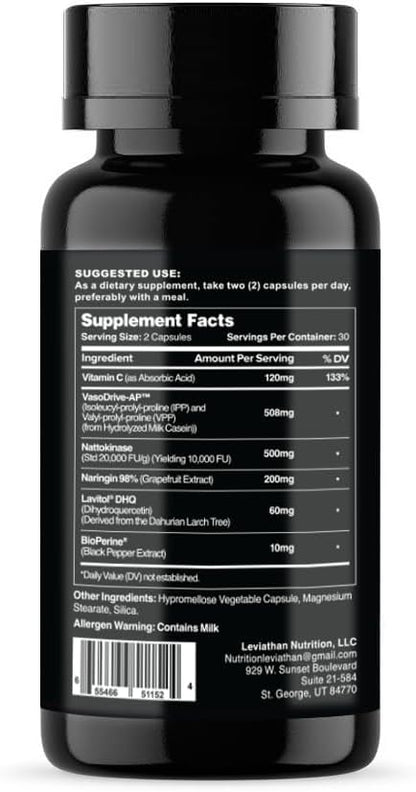 Leviathan Nutrition Hemo Flow | Supplement with Nattokinase for Nitric Oxide