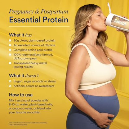 Ritual Postnatal Multivitamin and Protein Duo with Postnatal Vitamins and Organic Vanilla Protein Powder 20g