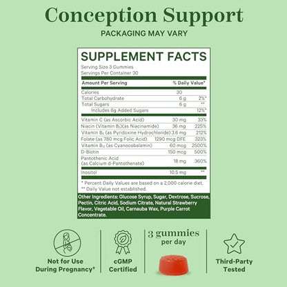 Pink Stork Fertility Gummies, Support Conception and Hormone Balance for Women with Inositol