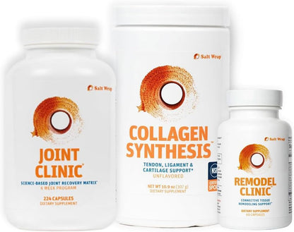 SaltWrap Joint & Muscle Recovery Bundle, Nighttime - Collagen & Mag R&R | Made in USA, NSF Certified for Sport, with Turmeric, Cissus, Fortigel, Tendoforte, Quercetin, Fisetin and Senactiv