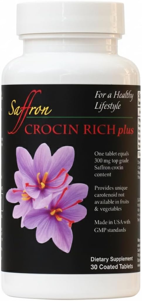 Crocin Brain Supplement for Memory, Focus & Mood | CROCIN RICH Plus, 30CT | 75% High-Purity Crocin; Clinically Relevant Dose; Not Standard Saffron Extract; U.S. Patented Formula; Mood; Healthy Aging