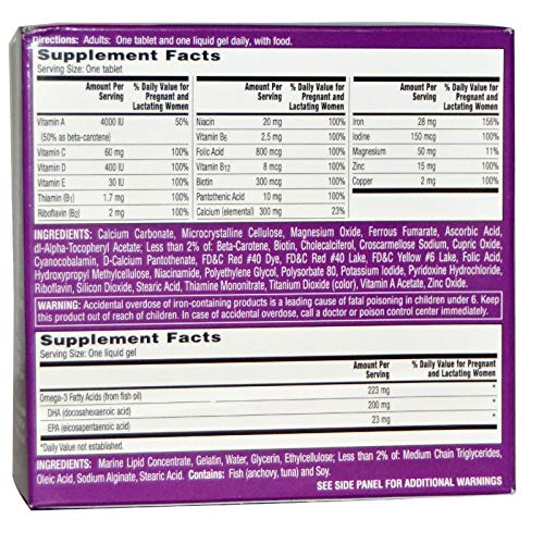 One A Day Women's Prenatal Vitamins, Twin Pack, 60 Count