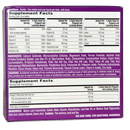 One A Day Women's Prenatal Vitamins, Twin Pack, 60 Count