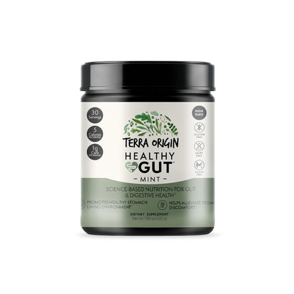 TERRA ORIGIN Healthy Gut Powder (Berry Flavor) |30-Servings with L-Glutamine, Zinc, Glucosamine, Slippery Elm Bark, Marshmallow Root and More!