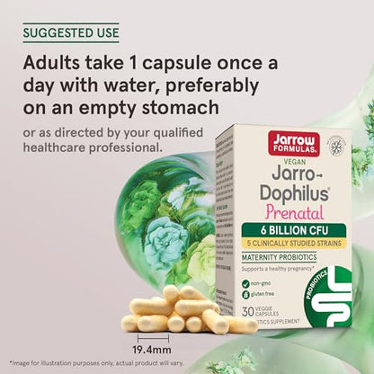 Jarrow Formulas Jarro-Dophilus Prenatal Maternity Probiotics for Pregnant Women