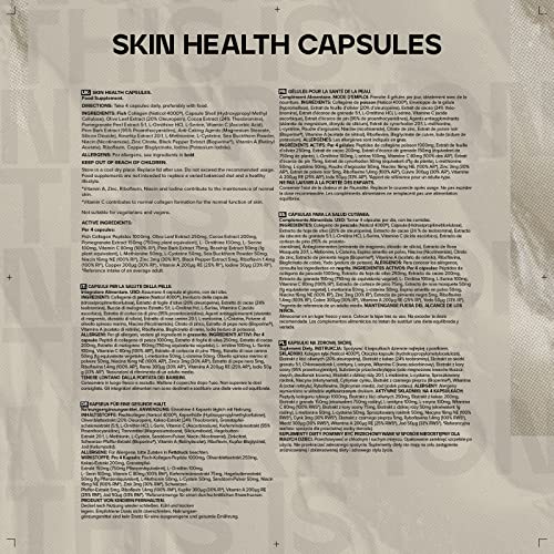 Bulk Skin Health Supplement Capsules, Collagen, Vitamin C, Iodine, Pack of 120