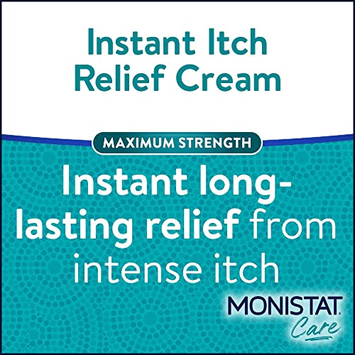Monistat Instant Itch Relief Cream for Women, Maximum Strength Feminine Itch Care, 1 oz, 2 Pack