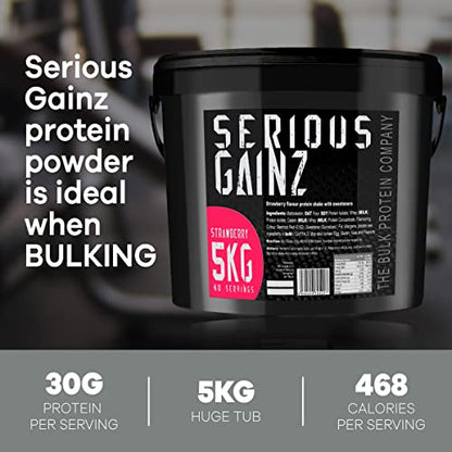 The Bulk Protein Company, SERIOUS GAINZ - Whey Protein Powder - Weight Gain, Mass Gainer