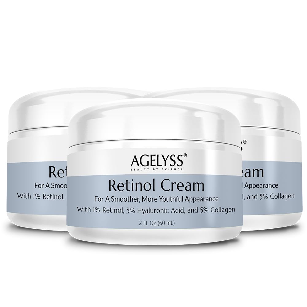 Agelyss Retinol Face Cream - 1% Retinol - Collagen, Hyaluronic Acid - 2 Fl Oz - 60mL - Pack of 1