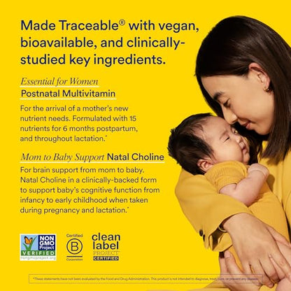 Ritual Postnatal Mom-to-Baby Set, Postpartum Multivitamin and Natal Choline Supplements