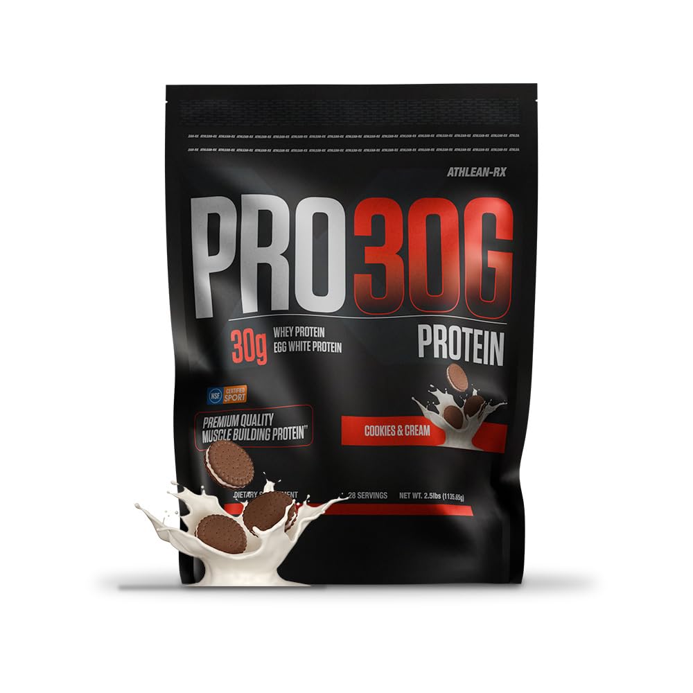 ATHLEAN-X PRO-30G, Premium Whey Protein Isolate Powder, French Vanilla Bean, Gluten-Free, Low Sugar, 30g of High Protein Powder for Muscle Recovery & Growth