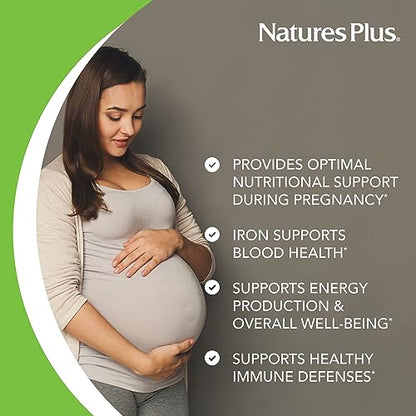NaturesPlus Source of Life Prenatal Liquid, Tropical Fruit - 30 fl oz - Multivitamin