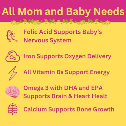 Greenfield Nutritions Halal Prenatal Vitamins with DHA and Folic Acid - Essential Prenatal Pregnancy
