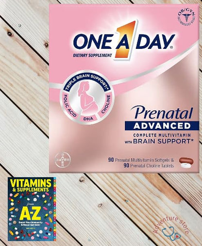 One A Day Women’s Prenatal Complete Multivitamin with Choline, Folic Acid, Omega-3 DHA & Iron