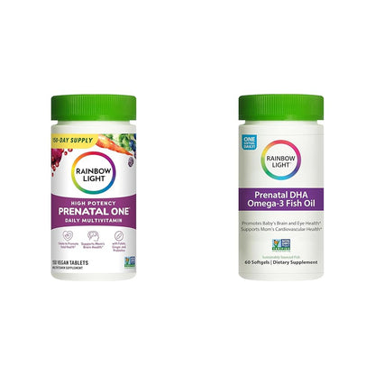 Rainbow Light Prenatal One High Potency Daily Multivitamin with Folate, Ginger and Probiotics