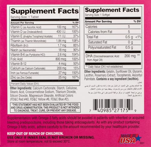PreNatal Multivitamin + DHA 60 Tablets and 60 Softgels Kit