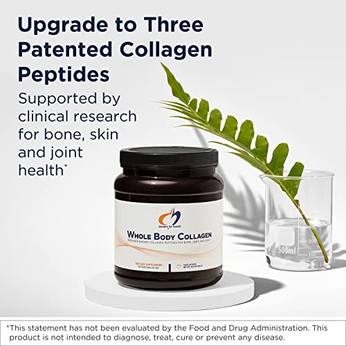 Designs for Health Whole Body Collagen Powder - Pure Collagen Peptides Supplement for Bone, Skin + Joint Support - Flavorless Drink Mix for Water, Shakes + Smoothies (30 Servings / 390g)