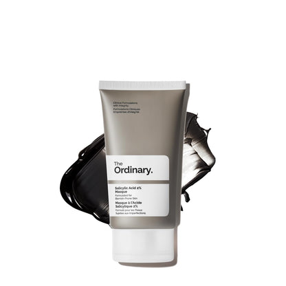 The Ordinary Salicylic Acid 2% Masque, Clarifying Charcoal & Clay Mask for Blemish-Prone Skin, 1.7 Fl Oz