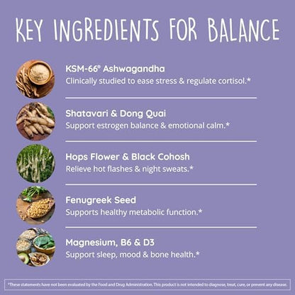 Happy Healthy Hippie PeriPeace Supplements for Women & Organic Maca Root Capsules