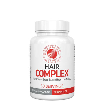 Silver Fern Hair Complex - Hair Supplement for Promoting Healthy Hair | Each Bottle Contains a 30-Day Powder Supply - 1 Bottle