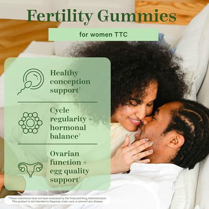 Pink Stork Fertility Gummies, Support Conception and Hormone Balance for Women with Inositol