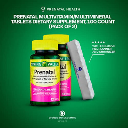Spring Valley, Prenatal Multivitamin, Multimineral Tablets Dietary Supplement, Prenatals