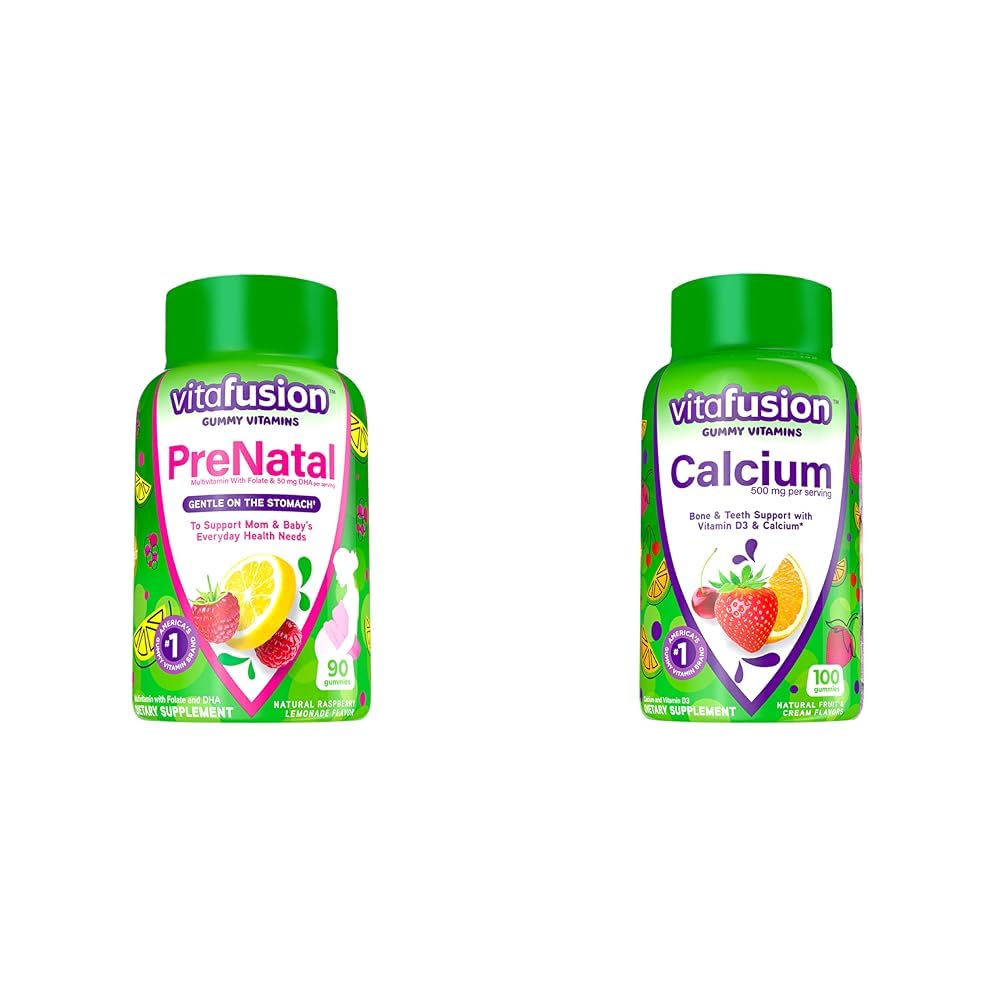 Vitafusion PreNatal Gummy Vitamins & Chewable Calcium Gummy Vitamins