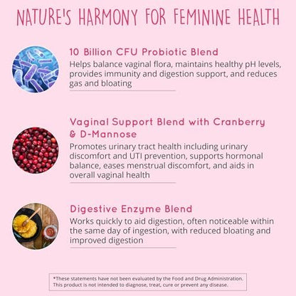 Happy Healthy Hippie PeriPeace Supplements for Women & Vaginal Probiotics for Women