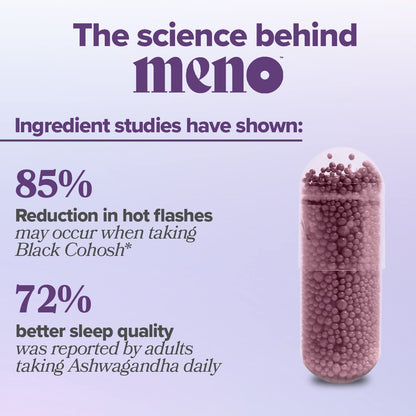 MENO Vitamins for Menopause, 30 Servings (Pack of 1) - Hormone-Free Menopause Supplements