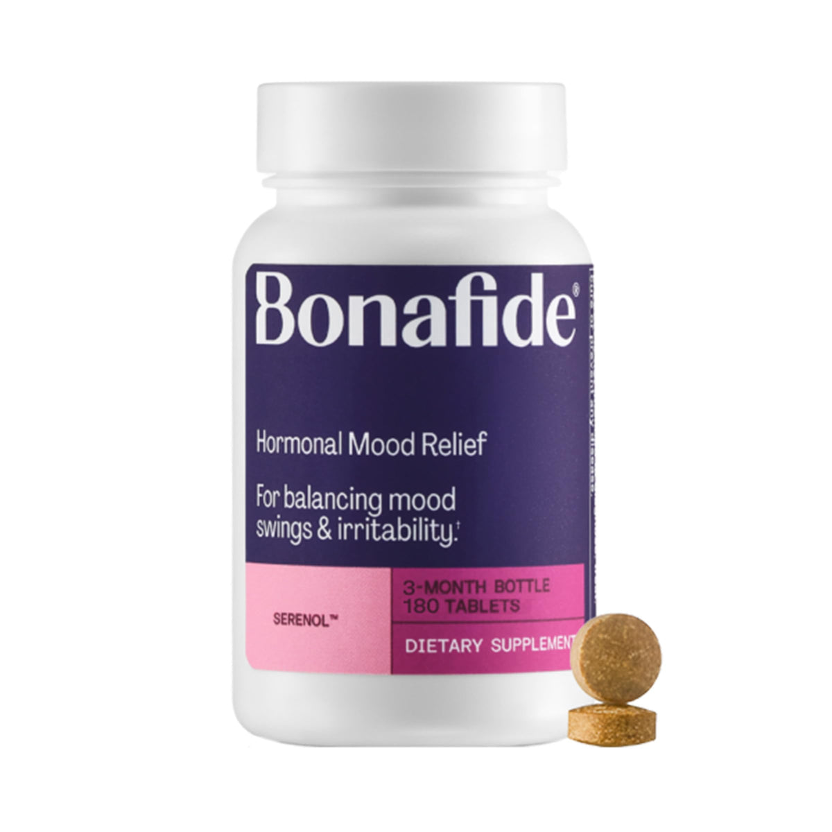 Bonafide Hormonal Mood Relief for Women Serenol – Hormone-Free, Clinically Studied – Helps Relieve Hormonal Mood Swings, Irritability & PMS Bloating – 1-Month Supply