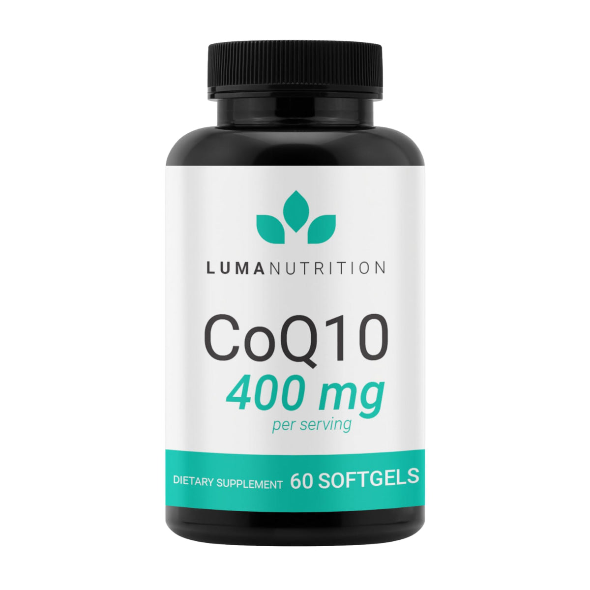 Luma Nutrition CoQ10 400mg Softgels - High-Absorption Coenzyme Q10 - Co Q-10 200mg / 400mg Per Serving - Heart Health - 60 Liquid Softgels