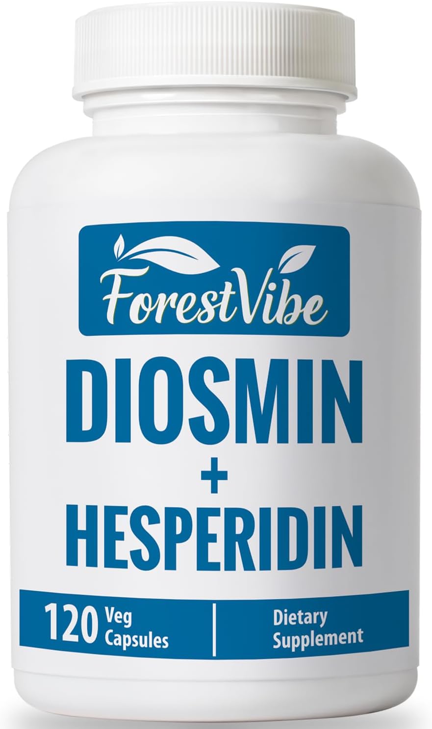Diosmin Hesperidin 1000mg Complex, Citrus Bioflavonoid Rich Fruit Extract, 120 Vegan Capsules, 2 Month Supply, Non-GMO and Gluten Free Diosmin Supplement