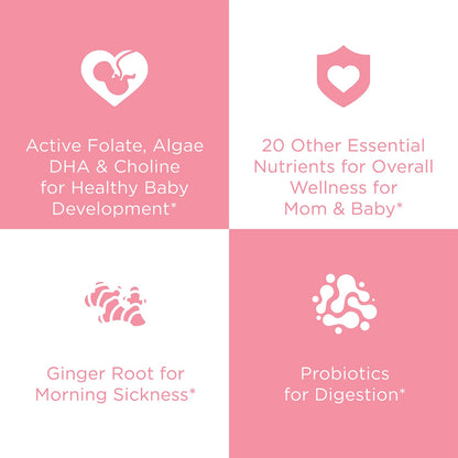Hyland's Naturals Easy Morning Prenatal Multivitamin + Digestive Health & Morning Sickness Relief