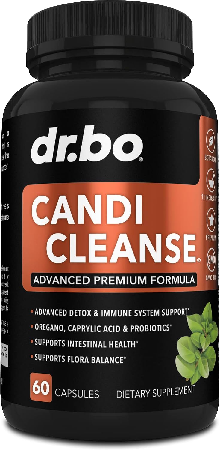 Candi Cleanse Support Supplement Pills - Anti Overgrowth Supplements for Women & Men - Extra Strength Balance Control Probiotic Complex Cleanser - Natural Oral Herbal Oregano & Caprylic Acid Capsules