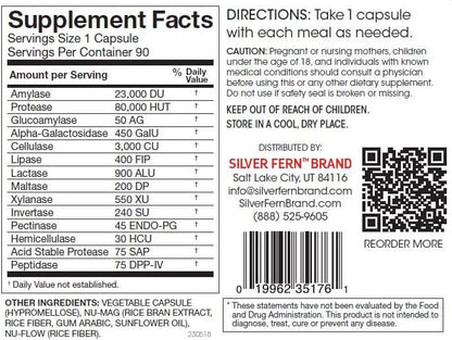 Silver Fern Brand - Upper and Lower GI Digestion Support Kit - GI Relief and Digestive Enzymes Bundle
