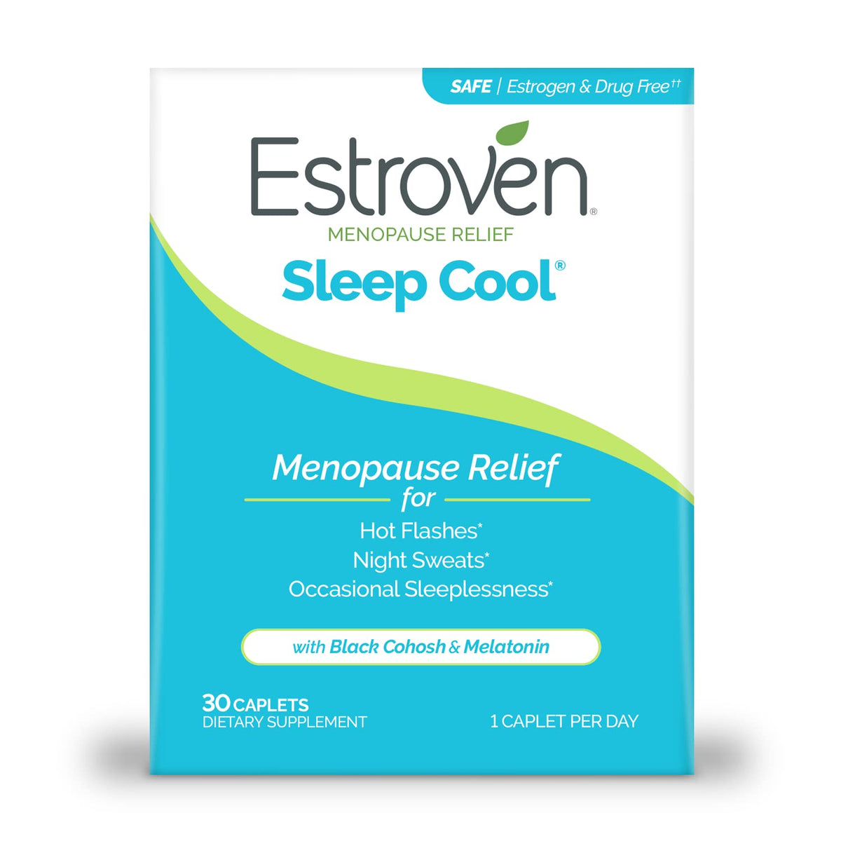 Estroven Sleep Cool for Menopause Relief, 30 Ct, Sleep Support Supplement 