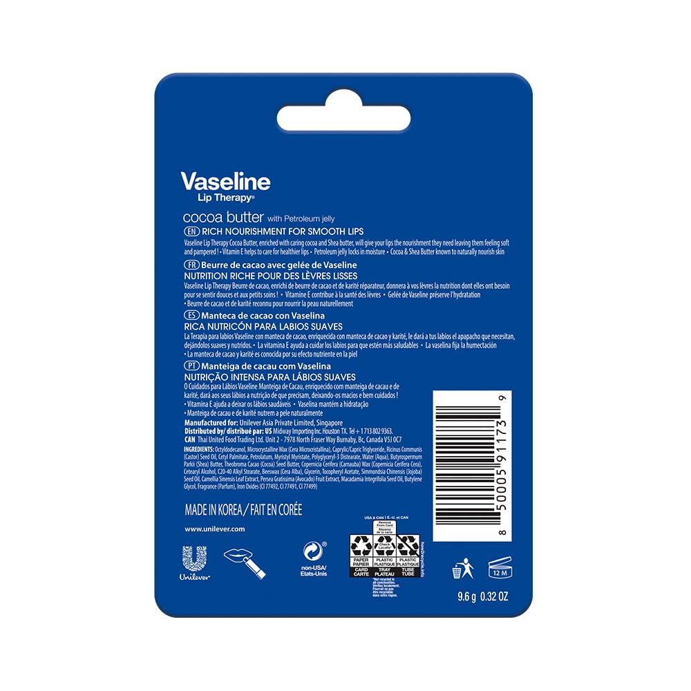 Vaseline Lip Therapy Cocoa Butter Twin Pack
